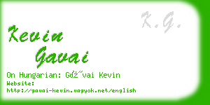 kevin gavai business card